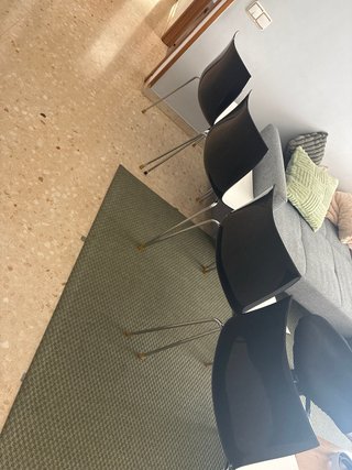 Juego de 4 sillas modernas blancas