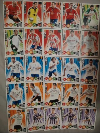 Lote cartas fútbol 2009-2010