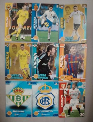 Lote cartas fútbol 2009-2010