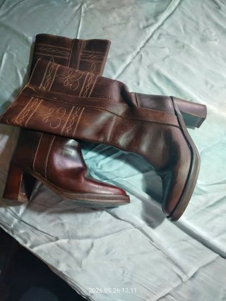 Botas Camperas Piel Marrón Talla 38
