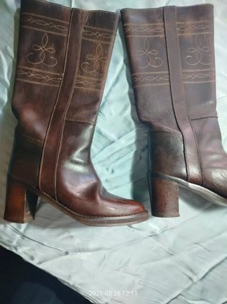 Botas Camperas Piel Marrón Talla 38