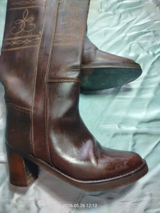 Botas Camperas Piel Marrón Talla 38