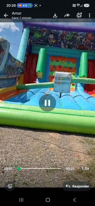 Castillo hinchable barredora