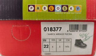 Botas Pablosky Charol Mirage Fucsia T.22