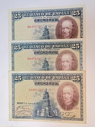 Lote 10 Billetes Antiguos 100 Pesetas España