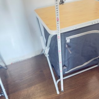 Mesa plegable camping tela y madera
