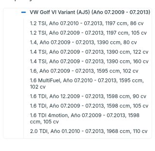 Faro VW Golf VI