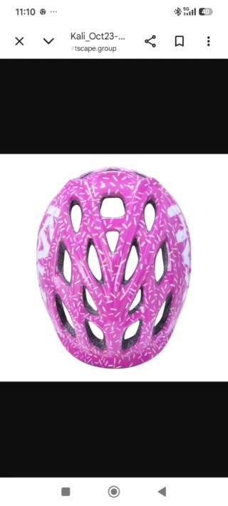 Casco rosa infantil