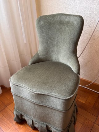 Pareja Sillas Descalzadoras Vintage Terciopelo Ver