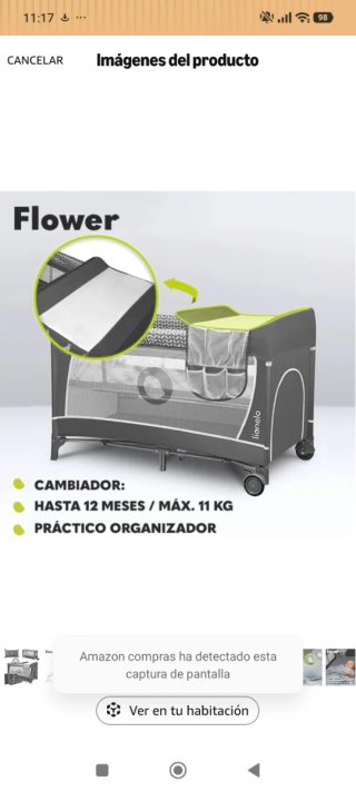 Cuna de viaje Lionelo Flower