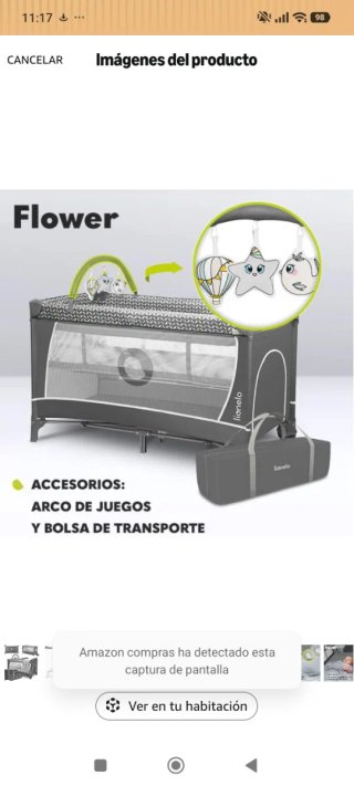 Cuna de viaje Lionelo Flower