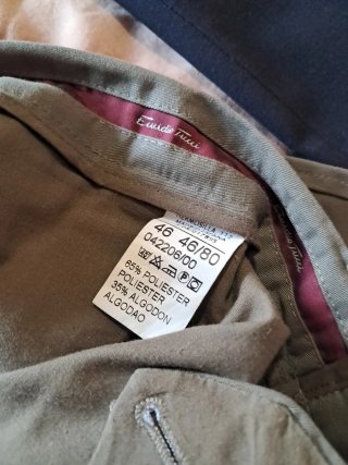 Pantalones de vestir hombre azul y gris