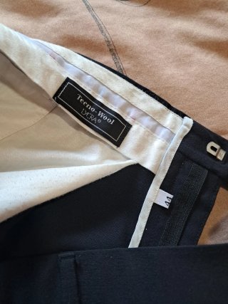 Pantalones de vestir hombre azul y gris