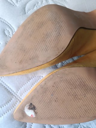 Zapatos de tacón Promod mostaza talla 40