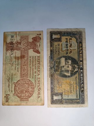Lote 9 Billetes Antiguas Pesetas