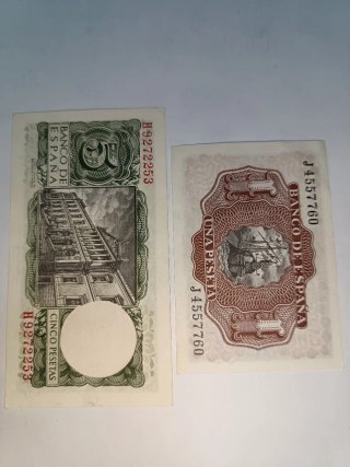 Lote 9 Billetes Antiguas Pesetas