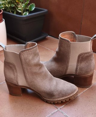 Botín serraje beige/gris Sommits