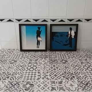Colección de 4 cuadros decorativos de 32,5x32,5