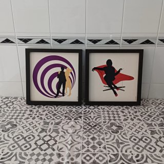 Colección de 4 cuadros decorativos de 32,5x32,5