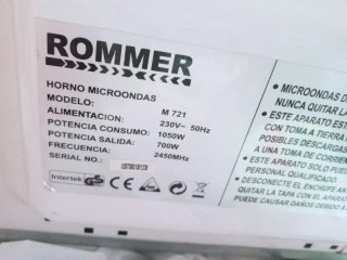 Microondas Rommer Blanco
