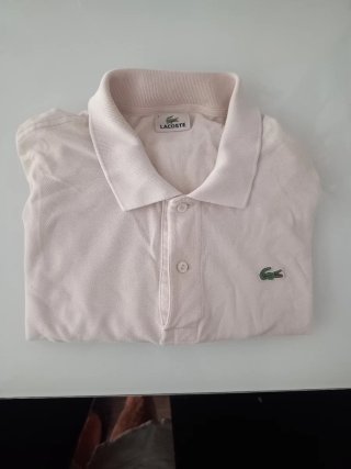 Polo Lacoste Talla 7 Rosa Pálido original