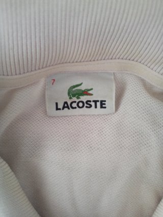 Polo Lacoste Talla 7 Rosa Pálido original