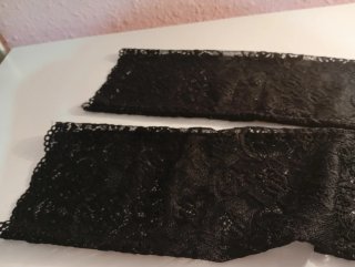 Guantes sin dedos/protector solar de encaje