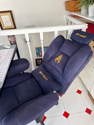 Silla de oficina terciopelo azul
