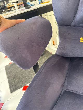 Silla de oficina terciopelo azul
