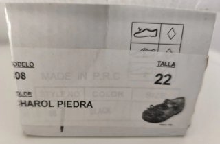 Zapatos niña charol piedra talla 22