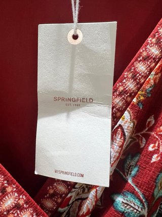 Vestido estampado floral rojo Springfield