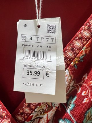 Vestido estampado floral rojo Springfield