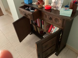 Mueble de madera tallada recibidor/comedor