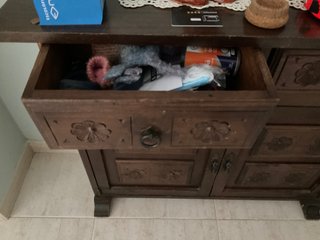 Mueble de madera tallada recibidor/comedor