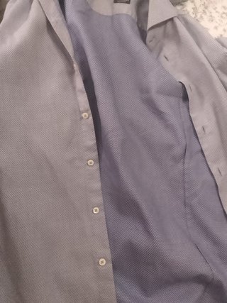 Camisa de vestir azul hombre