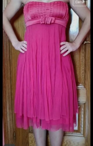 Vestido Fiesta Fucsia Talla L