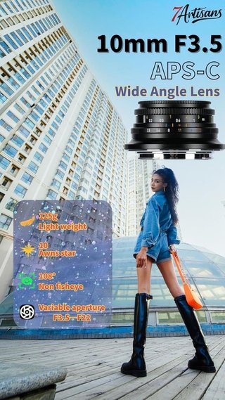 Objetivo gran angular 7Artisans 10mm Nikon Z NUEVO
