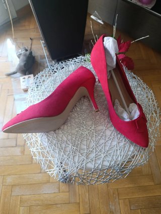 Zapatos de tacón Just Fab rojos ante