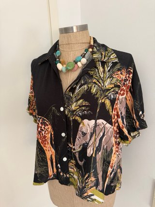 Camisa Verano Animal Print Talla M