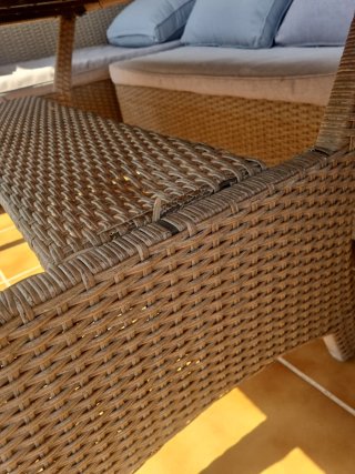 Mesa de jardín ratán