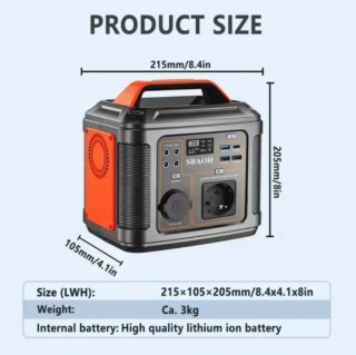 Batería Externa Portátil 296Wh 300W