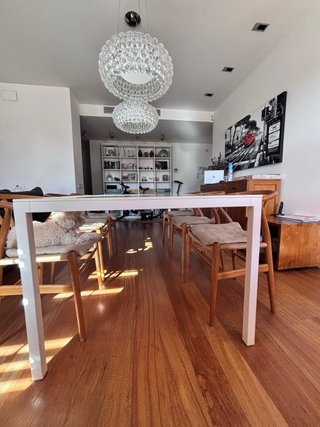 Mesa 200x100 madera lacada y metal