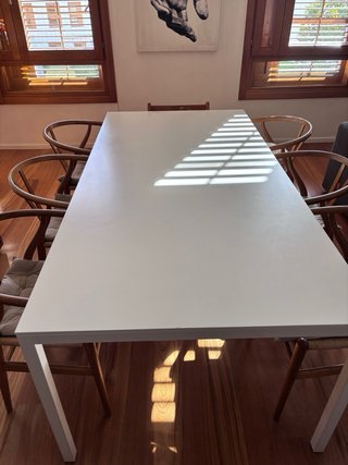 Mesa 200x100 madera lacada y metal