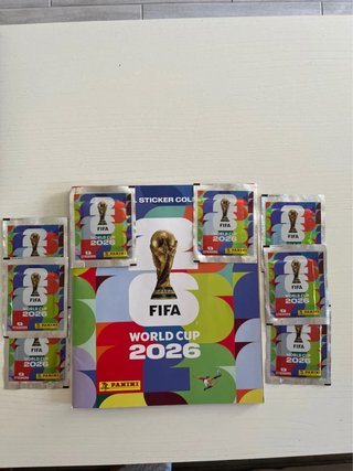 8 sobres y álbum Mundial FIFA 2026