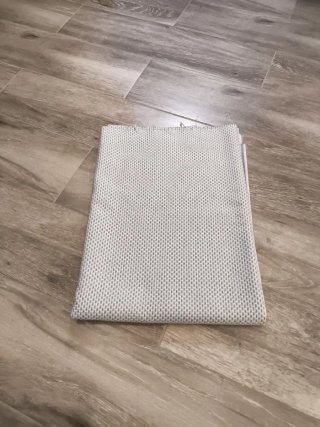 Retal de tela gris y azul