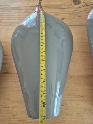 Set 3 vasi ceramica grigio