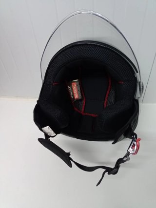 Casco de moto SHOX negro con visera