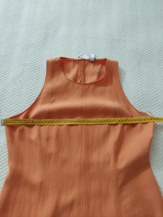Vestido midi evasé salmón