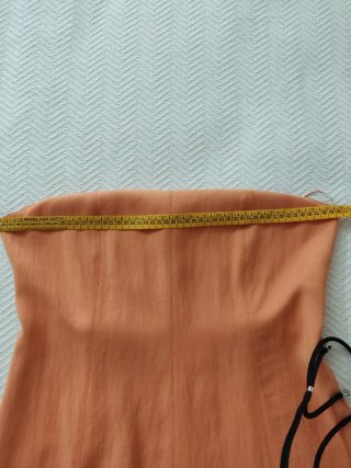 Vestido midi evasé salmón