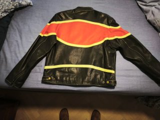 Cazadora Motero London Negra y Roja XXL